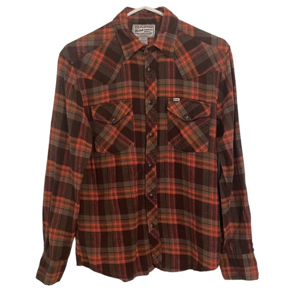 Vintage Stapleford Plaid Flannel Shirt Size S/P - Picture 2 of 7